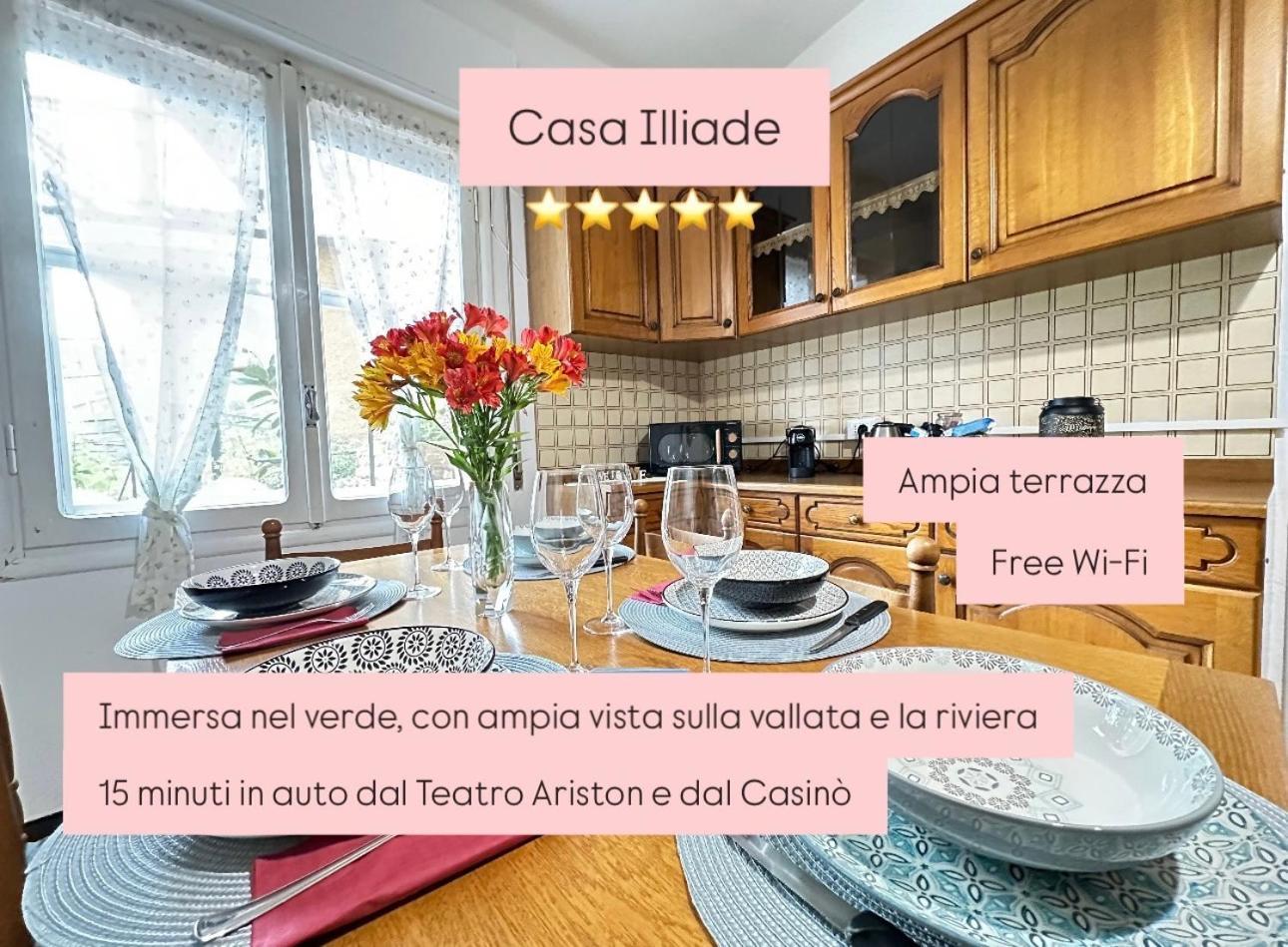 Sanremo Mare E Relax - Affittasi "Casa Illiade" Con Parcheggio Libero, Terrazza E Wi-Fi Apartment Ngoại thất bức ảnh